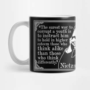 Friedrich Nietzsche "The Surest Way To Corrupt A Youth" Quote Mug